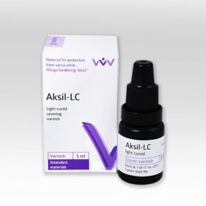 A hypoallergenic substance used under fillings by photocuring.