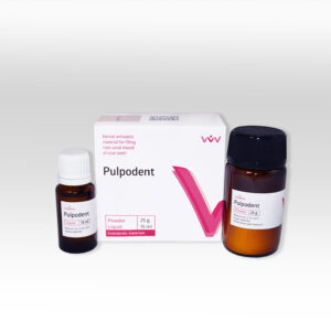 Antiseptic material for filling the root canal orifices of living teeth